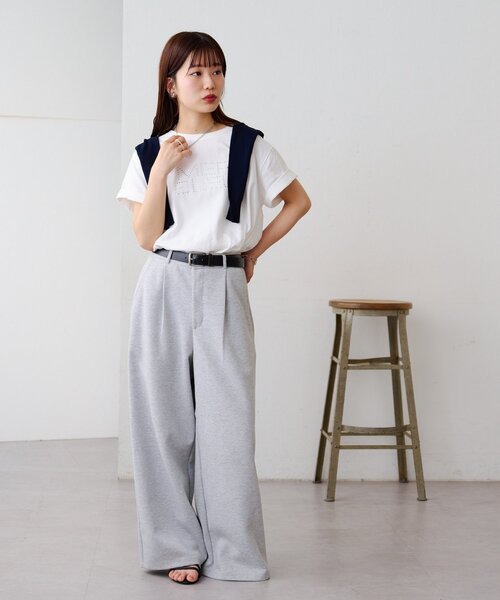 DISCOAT(ディスコート)の「ラインストーンロゴTシャツ(Tシャツ/カットソー・レディース・ブラック/オフホワイト・FREE)」の18枚目の写真