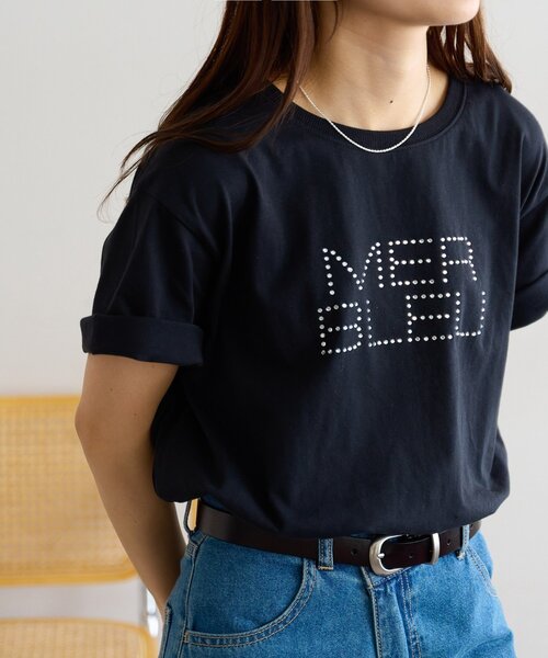 DISCOAT(ディスコート)の「ラインストーンロゴTシャツ(Tシャツ/カットソー・レディース・ブラック/オフホワイト・FREE)」の15枚目の写真