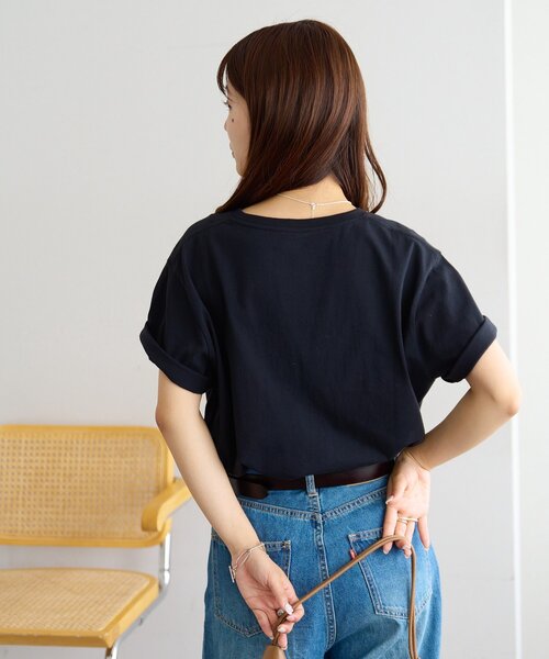 DISCOAT(ディスコート)の「ラインストーンロゴTシャツ(Tシャツ/カットソー・レディース・ブラック/オフホワイト・FREE)」の13枚目の写真