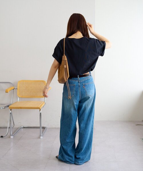 DISCOAT(ディスコート)の「ラインストーンロゴTシャツ(Tシャツ/カットソー・レディース・ブラック/オフホワイト・FREE)」の9枚目の写真