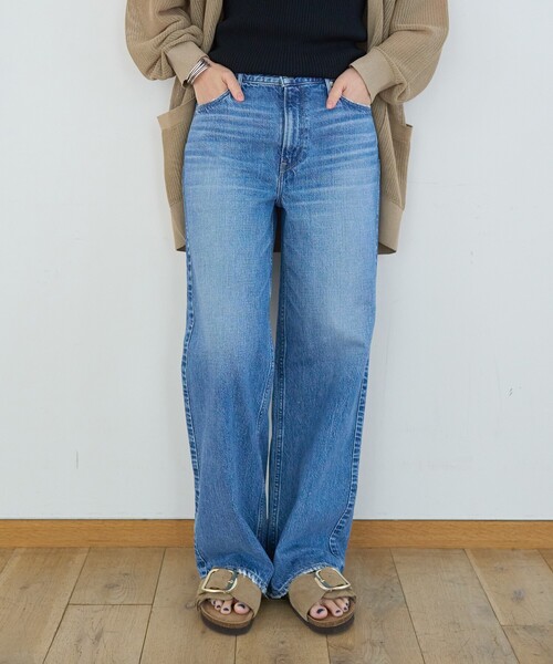 upperhights(アッパーハイツ)の「【追加】【新色登場】【upper hights/アッパーハイツ】THE NICE MIDRISE ミッドライズワイドデニム/洗濯機洗い可/日本製(デニムパンツ・レディース・ダークブラウン/ブルー・24/23/22/21/25)」の1枚目の写真