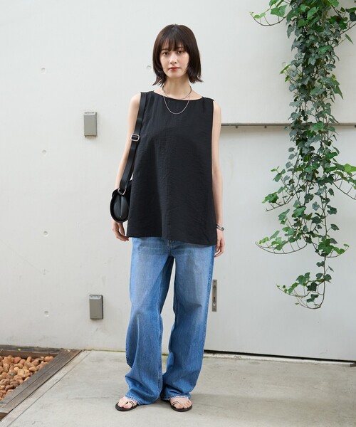 upperhights(アッパーハイツ)の「【追加】【新色登場】【upper hights/アッパーハイツ】THE NICE MIDRISE ミッドライズワイドデニム/洗濯機洗い可/日本製(デニムパンツ・レディース・ダークブラウン/ブルー・24/23/22/21/25)」の4枚目の写真