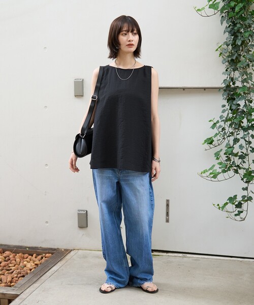 upperhights(アッパーハイツ)の「【追加】【新色登場】【upper hights/アッパーハイツ】THE NICE MIDRISE ミッドライズワイドデニム/洗濯機洗い可/日本製(デニムパンツ・レディース・ダークブラウン/ブルー・24/23/22/21/25)」の5枚目の写真
