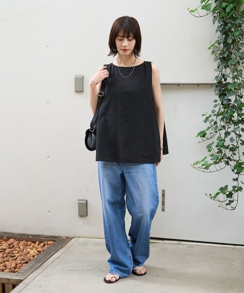 upperhights(アッパーハイツ)の「【追加】【新色登場】【upper hights/アッパーハイツ】THE NICE MIDRISE ミッドライズワイドデニム/洗濯機洗い可/日本製(デニムパンツ・レディース・ダークブラウン/ブルー・24/23/22/21/25)」の6枚目の写真