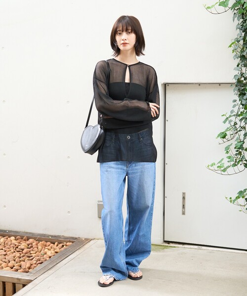upperhights(アッパーハイツ)の「【追加】【新色登場】【upper hights/アッパーハイツ】THE NICE MIDRISE ミッドライズワイドデニム/洗濯機洗い可/日本製(デニムパンツ・レディース・ダークブラウン/ブルー・24/23/22/21/25)」の9枚目の写真