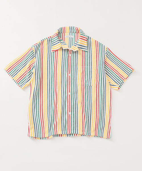JOURNAL STANDARD(ジャーナルスタンダード)の「ハッピー パイル オープン カラー シャツ(シャツ/ブラウス・メンズ・ブルー系その他/アイボリー/ブラック系その他・MEDIUM/LARGE)」の1枚目の写真