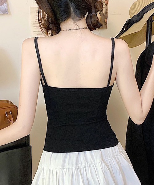 Lace Ladies(レースレディース)の「レース フリル カップ付き キャミソール(キャミソール・レディース・グレー/ホワイト/アイボリー/ブラック・FREE)」の7枚目の写真