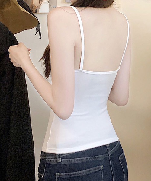 Lace Ladies(レースレディース)の「レース フリル カップ付き キャミソール(キャミソール・レディース・グレー/ホワイト/アイボリー/ブラック・FREE)」の19枚目の写真