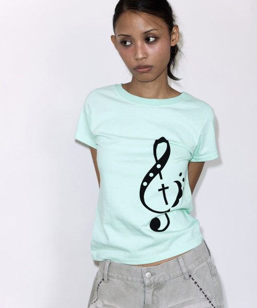 FANCY CLUB(ファンシークラブ)の「クレフシンボルTシャツ (ミント) F26QB143(Tシャツ/カットソー・レディース・その他・ONE)」の5枚目の写真