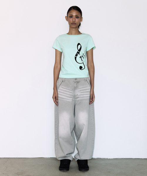 FANCY CLUB(ファンシークラブ)の「クレフシンボルTシャツ (ミント) F26QB143(Tシャツ/カットソー・レディース・その他・ONE)」の7枚目の写真
