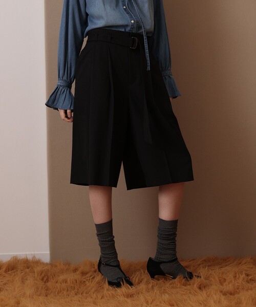 allureville(アルアバイル)の「キュロットパンツ(その他パンツ・レディース・ブラック/グレイッシュベージュ・1/2)」の22枚目の写真
