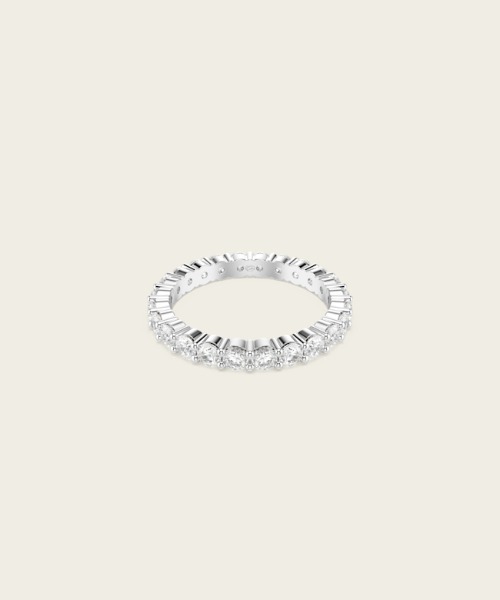 SWAROVSKI(スワロフスキー)の「【公式】【スワロフスキー】Matrix Vittore リング, ラウンドカット, ホワイト, シルバー系仕上げ(リング・レディース・シルバー系・55/52)」の1枚目の写真