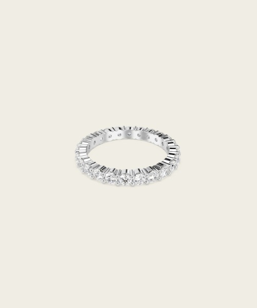 SWAROVSKI（スワロフスキー）の「【公式】【スワロフスキー】Matrix Vittore リング, ラウンドカット, ホワイト, シルバー系仕上げ（リング・レディース・シルバー系・55/52/50/48）」の5枚目の写真