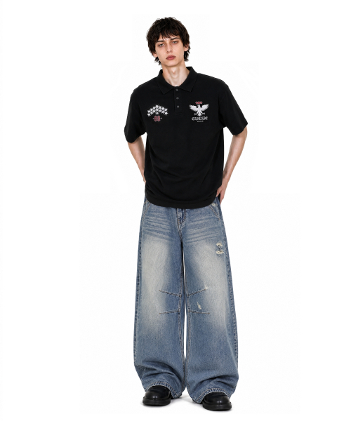 IDWS(アイドンワナセル)の「Star Ridge Polo Shirt Black(ポロシャツ・レディース・その他・1/2/0)」の14枚目の写真