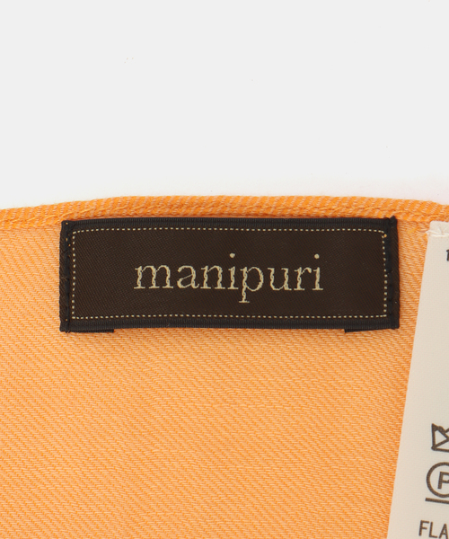 Spick & Span（スピックアンドスパン）の「manipuri / マニプリ 120*120 インドストール トロピカルガーデン（ストール/ショール・レディース・ブルー/オレンジ・FREE）」の7枚目の写真