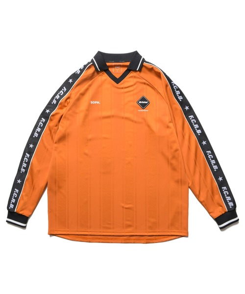 F.C.Real Bristol（エフシーレアルブリストル）の「SHADOW WEAVE STRIPE L/S TOP（Tシャツ/カットソー・メンズ・ブラック/オレンジ/チャコールグレー・X-LARGE/SMALL/MEDIUM/LARGE）」の3枚目の写真