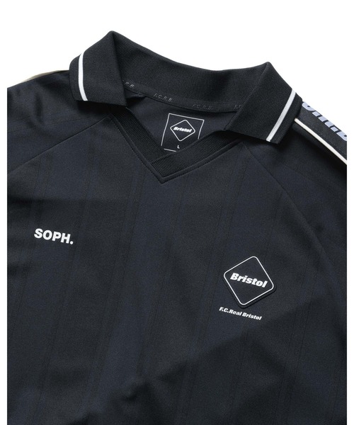 F.C.Real Bristol（エフシーレアルブリストル）の「SHADOW WEAVE STRIPE L/S TOP（Tシャツ/カットソー・メンズ・ブラック/オレンジ/チャコールグレー・X-LARGE/SMALL/MEDIUM/LARGE）」の9枚目の写真
