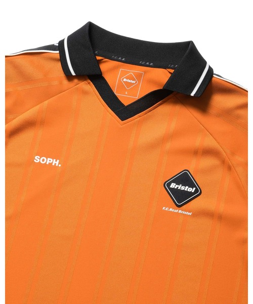 F.C.Real Bristol（エフシーレアルブリストル）の「SHADOW WEAVE STRIPE L/S TOP（Tシャツ/カットソー・メンズ・ブラック/オレンジ/チャコールグレー・X-LARGE/SMALL/MEDIUM/LARGE）」の15枚目の写真