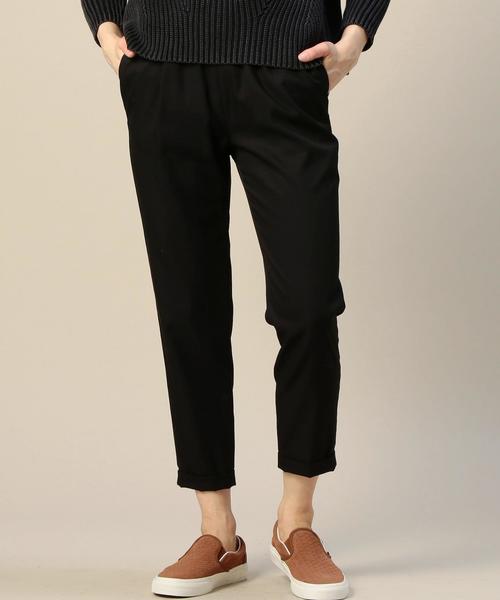 BEAUTY&YOUTH UNITED ARROWS（ビューティーアンドユースユナイテッドアローズ）の「BY テンセルナイロン ウエストギャザー9分丈パンツ◆（その他パンツ・レディース・ブラック/ナチュラル/ピンク/ネイビー・MEDIUM/SMALL）」の2枚目の写真