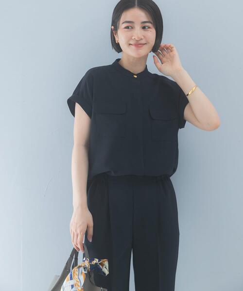 URBAN RESEARCH ROSSO WOMEN(アーバンリサーチ ロッソ)の「クールタッチ吸水速乾ポケットフレアブラウス(シャツ/ブラウス・レディース・アイボリー/ネイビー・FREE)」の17枚目の写真