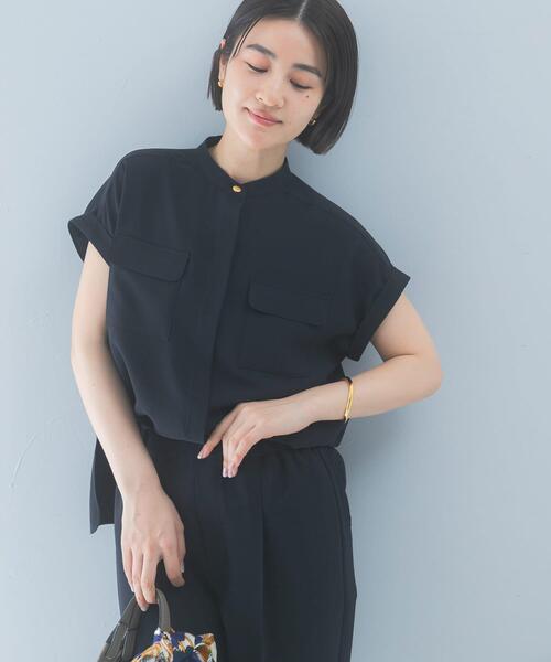 URBAN RESEARCH ROSSO WOMEN(アーバンリサーチ ロッソ)の「クールタッチ吸水速乾ポケットフレアブラウス(シャツ/ブラウス・レディース・アイボリー/ネイビー・FREE)」の18枚目の写真