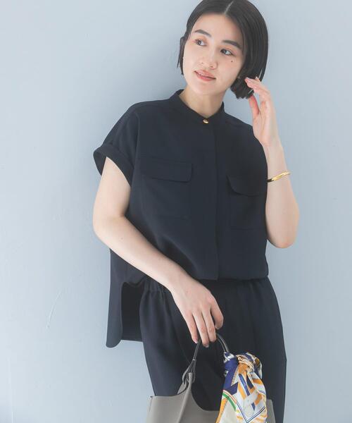 URBAN RESEARCH ROSSO WOMEN(アーバンリサーチ ロッソ)の「クールタッチ吸水速乾ポケットフレアブラウス(シャツ/ブラウス・レディース・アイボリー/ネイビー・FREE)」の19枚目の写真