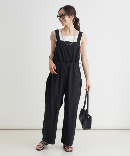 HONEYSUCKLE ROSE(ハニーサックルローズ)の「ウエストドロストサロペット(サロペット/オーバーオール・レディース・ブラック/カーキ・04/05)」の22枚目の写真