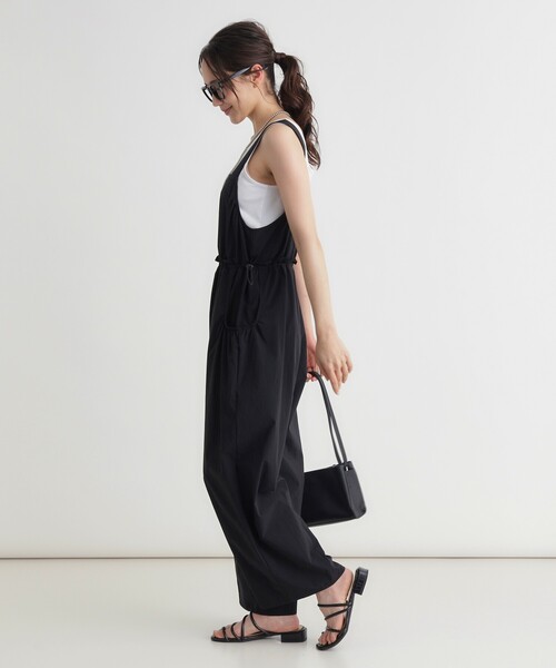 HONEYSUCKLE ROSE(ハニーサックルローズ)の「ウエストドロストサロペット(サロペット/オーバーオール・レディース・ブラック/カーキ・04/05)」の3枚目の写真