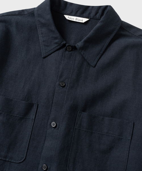 NONBLANK(ノンブランク)の「ツイルスラブHSシャツ_NAVY(シャツ/ブラウス・メンズ・ネイビー・SMALL/MEDIUM/LARGE/X-LARGE)」の3枚目の写真