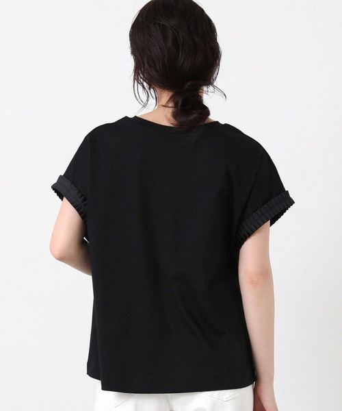 Gready Brilliant(グレディブリリアン)の「スムースタックリボンスリーブ(Tシャツ/カットソー・レディース・キャメル/ブラック・38)」の17枚目の写真