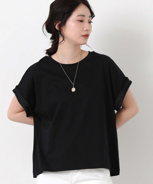 Gready Brilliant(グレディブリリアン)の「スムースタックリボンスリーブ(Tシャツ/カットソー・レディース・キャメル/ブラック・38)」の18枚目の写真