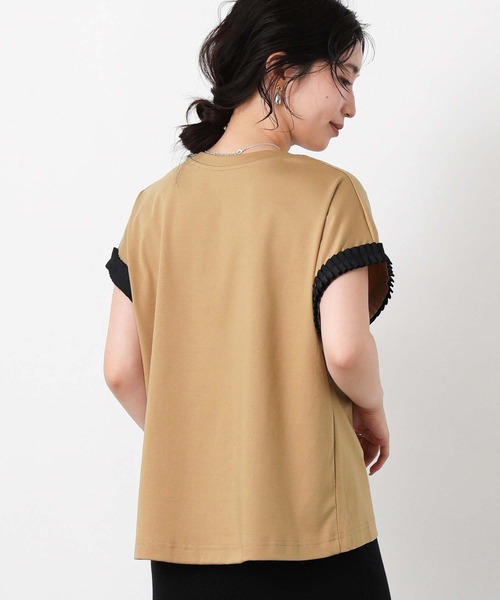 Gready Brilliant(グレディブリリアン)の「スムースタックリボンスリーブ(Tシャツ/カットソー・レディース・キャメル/ブラック・38)」の9枚目の写真