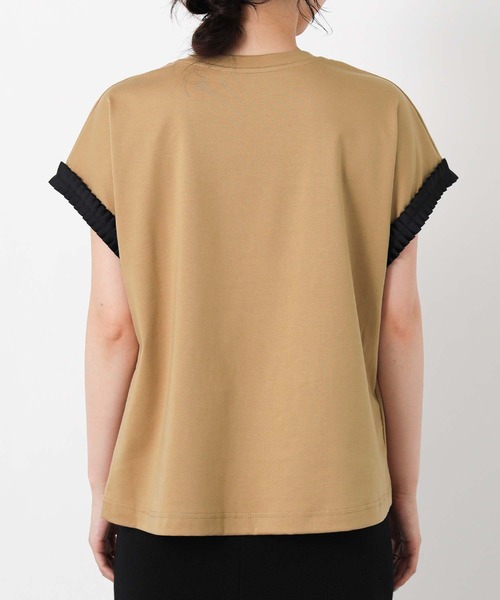 Gready Brilliant(グレディブリリアン)の「スムースタックリボンスリーブ(Tシャツ/カットソー・レディース・キャメル/ブラック・38)」の20枚目の写真