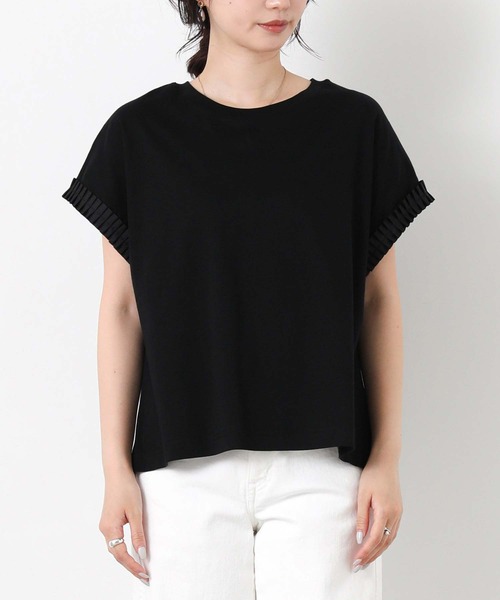 Gready Brilliant(グレディブリリアン)の「スムースタックリボンスリーブ(Tシャツ/カットソー・レディース・キャメル/ブラック・38)」の21枚目の写真