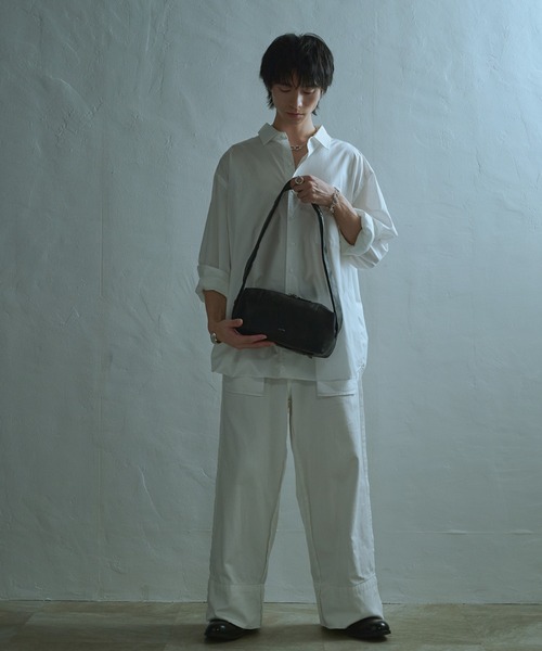 YArKA（ヤーカ）の「【YArKA/ヤーカ】real leather rectangle style 2way bag [bbws4] / リアルレザー横長長方形2wayバッグ（ショルダーバッグ・レディース・ブラック・FREE）」の18枚目の写真