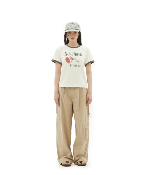 DEFGARMENTS（デフグラメンツ）の「SOMETHING HEART RINGER T-SHIRTS [IVORY]（Tシャツ/カットソー・レディース・その他・SMALL/MEDIUM/LARGE）」の2枚目の写真