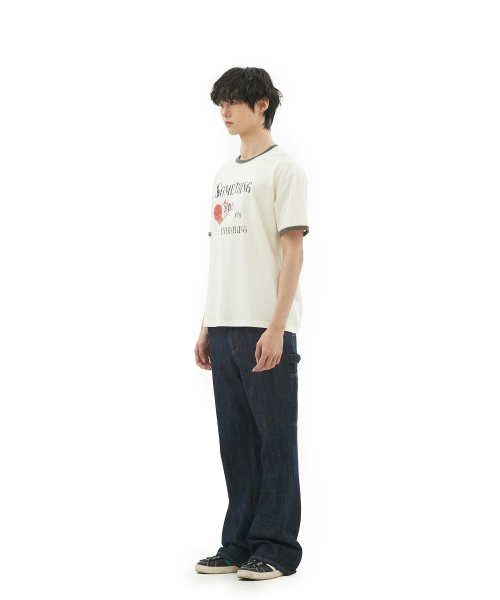 DEFGARMENTS（デフグラメンツ）の「SOMETHING HEART RINGER T-SHIRTS [IVORY]（Tシャツ/カットソー・レディース・その他・SMALL/MEDIUM/LARGE）」の5枚目の写真