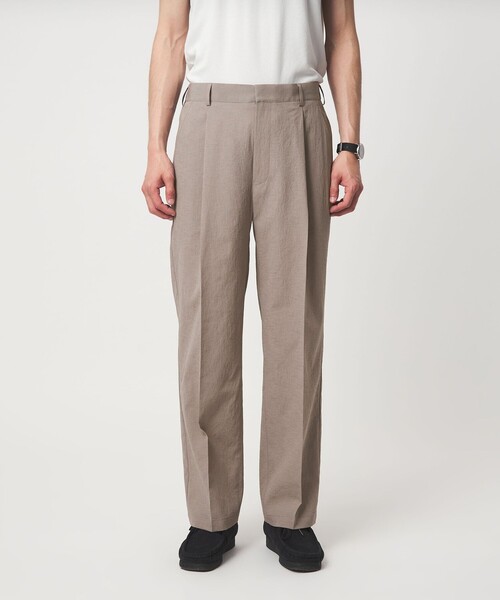green label relaxing(グリーンレーベルリラクシング)の「ボイル メッシュ ワイド 1P パンツ W4 -吸水速乾-(その他パンツ・メンズ・ネイビー/ダークグレー/モカ・L/M/S/XL)」の13枚目の写真
