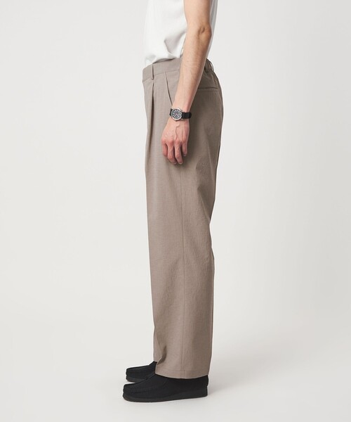 green label relaxing(グリーンレーベルリラクシング)の「ボイル メッシュ ワイド 1P パンツ W4 -吸水速乾-(その他パンツ・メンズ・ネイビー/ダークグレー/モカ・L/M/S/XL)」の14枚目の写真