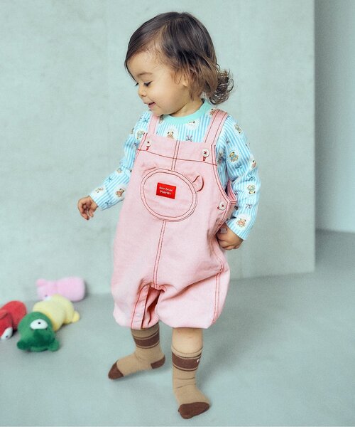 apres les cours(アプレレクール)の「tiny bear Palette サロペット(その他ベビーウェア・キッズ・インディゴブルー/ピンク・70/80)」の7枚目の写真