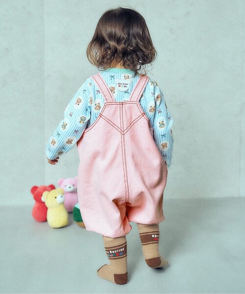 apres les cours(アプレレクール)の「tiny bear Palette サロペット(その他ベビーウェア・キッズ・インディゴブルー/ピンク・70/80)」の8枚目の写真