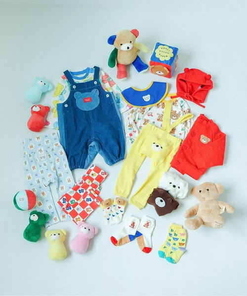 apres les cours(アプレレクール)の「tiny bear Palette サロペット(その他ベビーウェア・キッズ・インディゴブルー/ピンク・70/80)」の11枚目の写真