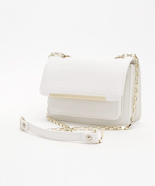 OUTLET（アウトレット）の「【DouDou】配色チェーンBag（ショルダーバッグ・レディース・ブルー/ピンク/ホワイト・FREE）」の2枚目の写真