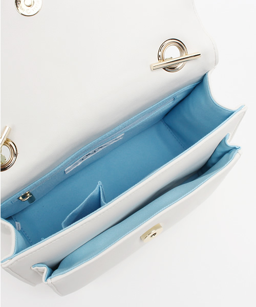 OUTLET（アウトレット）の「【DouDou】配色チェーンBag（ショルダーバッグ・レディース・ブルー/ピンク/ホワイト・FREE）」の6枚目の写真