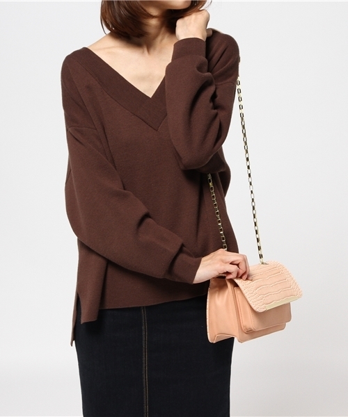 OUTLET（アウトレット）の「【DouDou】配色チェーンBag（ショルダーバッグ・レディース・ブルー/ピンク/ホワイト・FREE）」の8枚目の写真