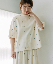 2wayフラワー刺繍ブラウス