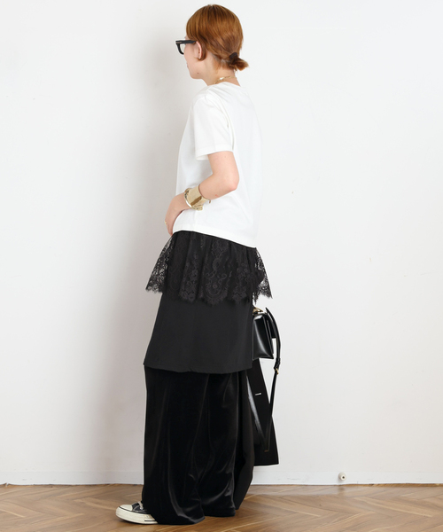 ARCHIVE STANCE(アーカイブスタンス)の「【ARCHIVE STANCE/アーカイブスタンス】lace layer skirt(スカート・レディース・ホワイト/ブラック・FREE)」の16枚目の写真