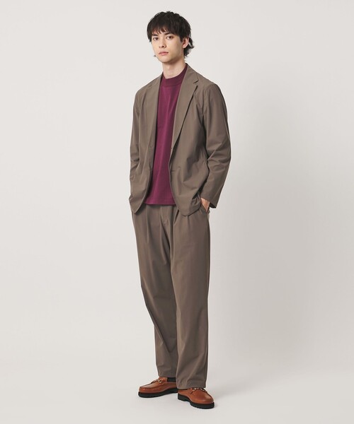 UNITED ARROWS(ユナイテッドアローズ)の「ナイロン/ポリウレタン エコニール 2プリーツ パンツ タテヨコストレッチ(その他パンツ・メンズ・ブラック/モカ・XL/M/S/L)」の8枚目の写真