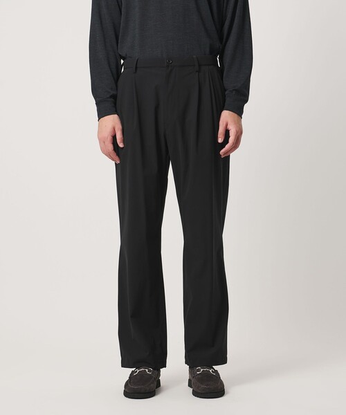 UNITED ARROWS(ユナイテッドアローズ)の「ナイロン/ポリウレタン エコニール 2プリーツ パンツ タテヨコストレッチ(その他パンツ・メンズ・ブラック/モカ・XL/M/S/L)」の9枚目の写真