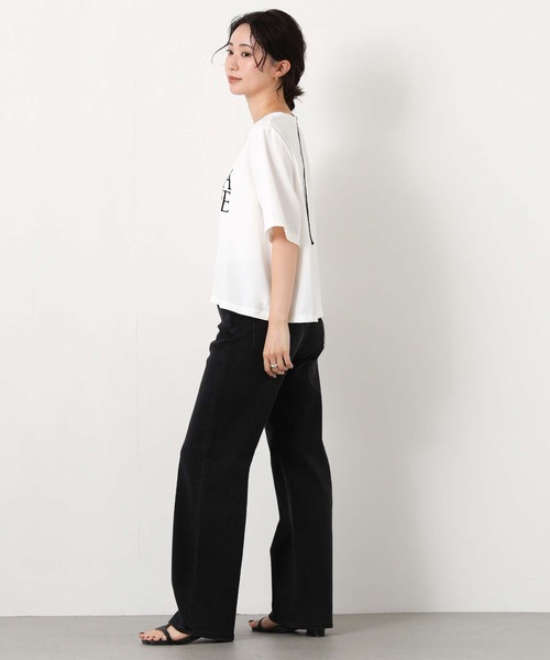 Gready Brilliant(グレディブリリアン)の「フロッキーロゴTシャツ5分袖(Tシャツ/カットソー・レディース・ブラック/オフホワイト・FREE)」の9枚目の写真